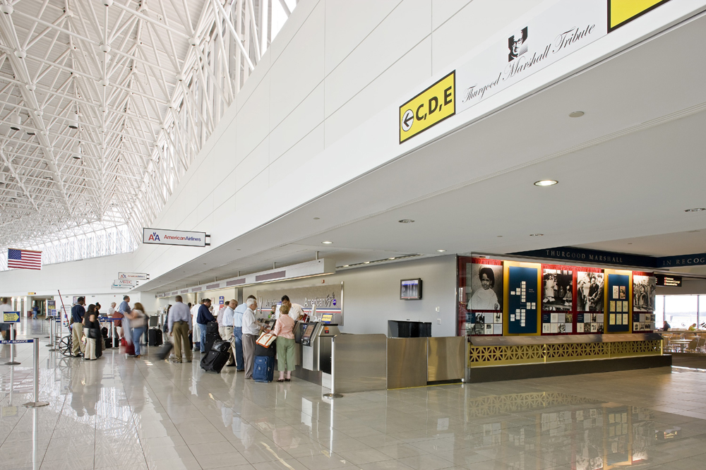 Thurgood Marshall Tribute at Baltimore-Washington International Airport - wide view